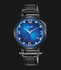 Alba AG8J19X1 Ladies Blue Dial Black Leather Strap-0