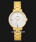 Alba Fashion AG8J60X1 Ladies Silver Dial Gold Stainless Steel Strap-0