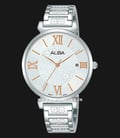 Alba Fashion AG8K77X1 Ladies Silver Dial Stainless Steel Strap-0
