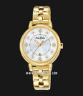 Alba AH7L54X1 Ladies Silver Dial Gold Stainless Steel Strap-0