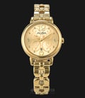 Alba AH7L56X1 Ladies Gold Motive Dial Gold Stainless Steel Strap-0