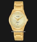 Alba AH7L68X1 Light Gold Dial Gold Stainless Steel-0