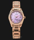 Alba AH7M52X1 Ladies Purple Mother of Pearl Dial Rose Gold Stainless Steel Strap-0