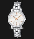 Alba Fashion AH7P55X1 Ladies Silver White Patterned Dial Stainless Steel Strap-0