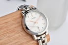 Alba Fashion AH7P55X1 Ladies Silver White Patterned Dial Stainless Steel Strap-6