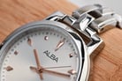 Alba Fashion AH7P55X1 Ladies Silver White Patterned Dial Stainless Steel Strap-7