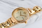 Alba Fashion AH7R76X1 Ladies Light Champagne Dial Gold Stainless Steel Strap-4