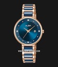 Alba AH7R86X1 Ladies Blue Dial Dual Tone Stainless Steel with Ceramic Strap-0