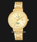 Alba Fashion AH7S04X1 Ladies Gold Dial Gold Stainless Steel Strap-0