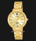 Alba Fashion AH7S92X1 Ladies Gold Dial Gold Stainless Steel Strap-0