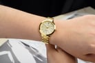 Alba Fashion AH7S92X1 Ladies Gold Dial Gold Stainless Steel Strap-7