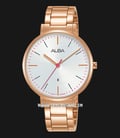Alba Fashion AH7T22X1 Ladies Silver Dial Rose Gold Stainless Steel Strap-0
