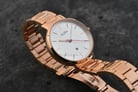 Alba Fashion AH7T22X1 Ladies Silver Dial Rose Gold Stainless Steel Strap-4