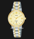 Alba Prestige AH7V62X1 Ladies Champagne Patterned Dial Dual Tone Stainless Steel Strap-0