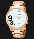 Alba AH8174X1 White Dial Rose Gold Stainless Steel-0
