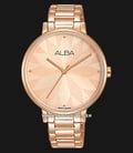 Alba AH8538X1 Rose Gold Dial Rose Gold Stainless Steel -0