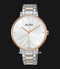 Alba Fashion AH8542X1 Ladies Silver White Dial Dual Tone Stainless Steel Strap-0