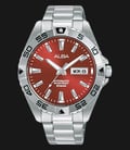 Alba AL4429X1 Automatic Men Red Dial Stainless Steel Strap-0