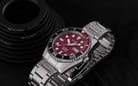 Alba AL4431X1 Automatic Men Red Dial Stainless Steel Strap-6