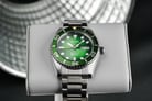 Alba Mechanical AL4437X1 Automatic Men Green Black Gradation Patterned Dial Stainless Steel Strap-5