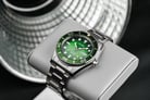 Alba Mechanical AL4437X1 Automatic Men Green Black Gradation Patterned Dial Stainless Steel Strap-7