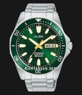 Alba Mechanical AL4449X1 Automatic Men Green Patterned Dial Stainless Steel Strap-0