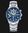 Alba AM3297X1 Men Chronograph Blue Pattern Dial Stainless Steel-0
