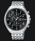 Alba AM3475X1 Black Dial Stainless Steel -0