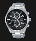 Alba Active AM3675X1 Chronograph Men Black Dial Stainless Steel Strap-0