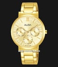 Alba AP6684X1 Ladies Light Gold Dial Gold Stainless Steel Strap-0