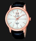 Alba AQ5124X Man White Dial Black Leather Strap-0