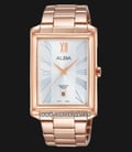 Alba AS9B50X1 Silver Dial Rose Gold Stainless Steel -0