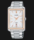 Alba AS9B54X1 Silver Dial Rose Gold Stainless Steel -0