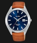 Alba Prestige AS9F31X1 Men Blue Dial Brown Leather Strap-0