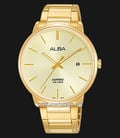 Alba AS9G58X1 Men Champagne Dial Gold Stainless Steel Strap-0