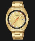 Alba Fashion AS9K80X1 Men Gold Dial Gold Stainless Steel Strap-0