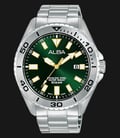 Alba Active AS9Q41X1 Men Green Dial Stainless Steel Strap-0