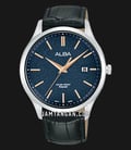 Alba Prestige AS9R37X1 Men Blue Patterned Dial Black Leather Strap-0