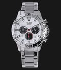 Alba AT3A09X1 Chronograph Silver Patterned Dial Stainless Steel Bracelet-0