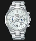 Alba AT3B89X1 Men Silver Dial Stainless Steel -0