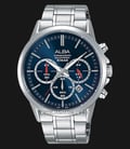 Alba AT3B91X1 Chronograph Men Blue Dial Stainless Steel Strap-0