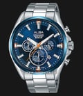 Alba AT3E53X1 Chronograph Men Blue Dial Stainless Steel Strap-0