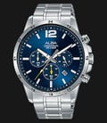 Alba AT3E83X1 Chronograph Men Blue Dial Stainless Steel Strap-0