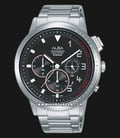 Alba AT3F35X1 Chronograph Men Black Dial Stainless Steel Strap-0