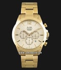 Alba AT3G08X1 Chronograph Men Silver Dial Gold Stainless Steel Strap-0