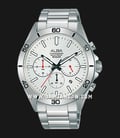 Alba Active AT3H29X1 Chronograph Men Silver White Dial Stainless Steel Strap-0