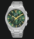 Alba Signa AT3H51X1 Chronograph Green Patterned Dial Stainless Steel Strap-0