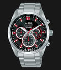 Alba Active AT3H63X1 Chronograph Men Black Dial Stainless Steel Strap-0