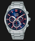 Alba Active AT3H73X1 Chronograph Men Blue Navy Dial Stainless Steel Strap-0
