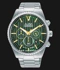 Alba Signa AT3H85X1 Chronograph Men Green Patterned Dial Stainless Steel Strap-0